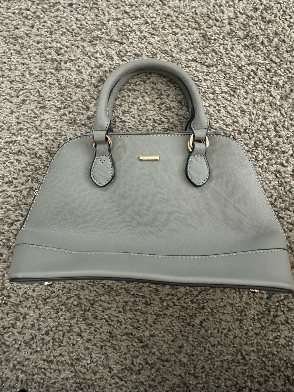 LOVEVOOK Gray Dome Satchel Top Handle Handbag Purse Gold Hardware